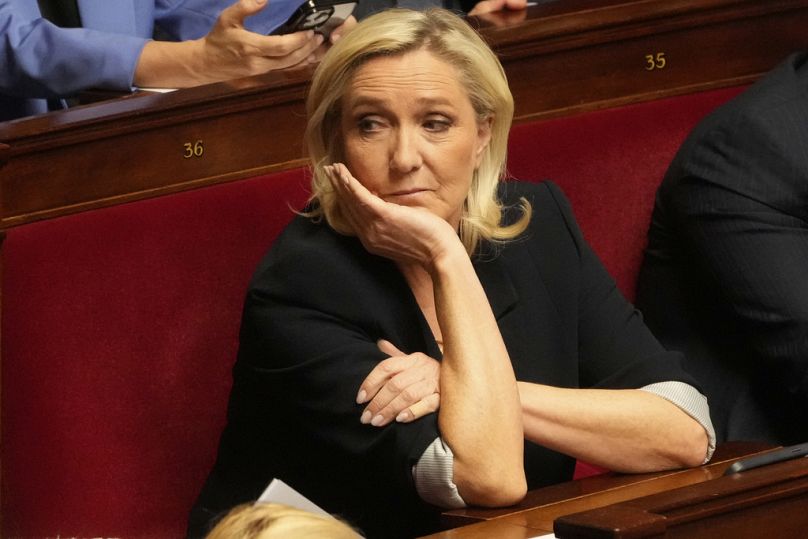 Marine Le Pen, assiste à une séance à l'Assemblée nationale, mardi 1er avril au lendemain de sa condamnation. 