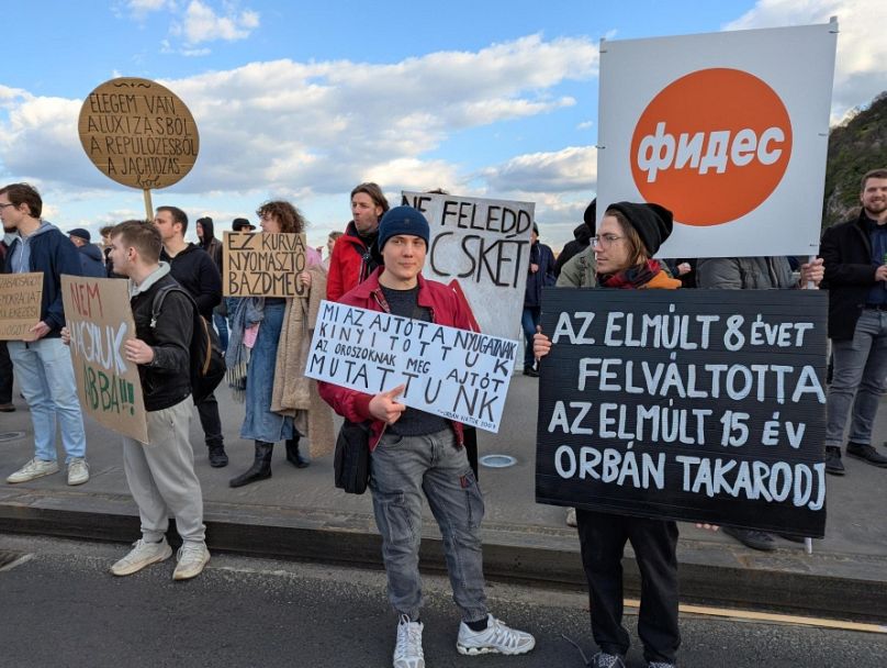 Die Demonstranten einte der Unmut über die Regierung von Ministerpräsident Viktor Orbán