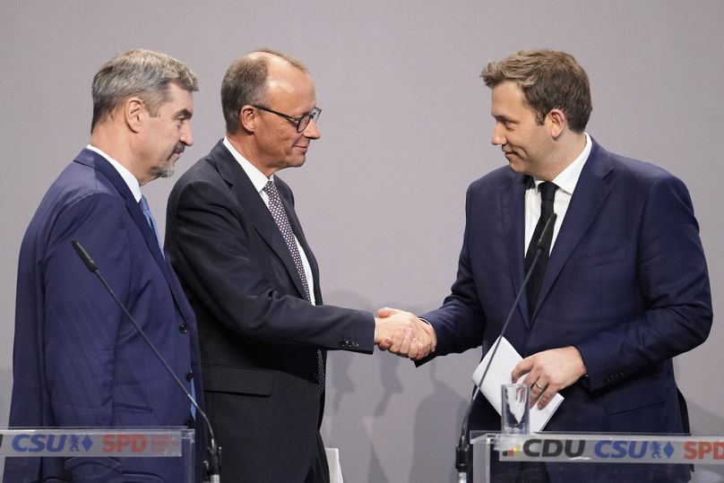 A koalíciós kézfogó - CSU, CDU, SPD
