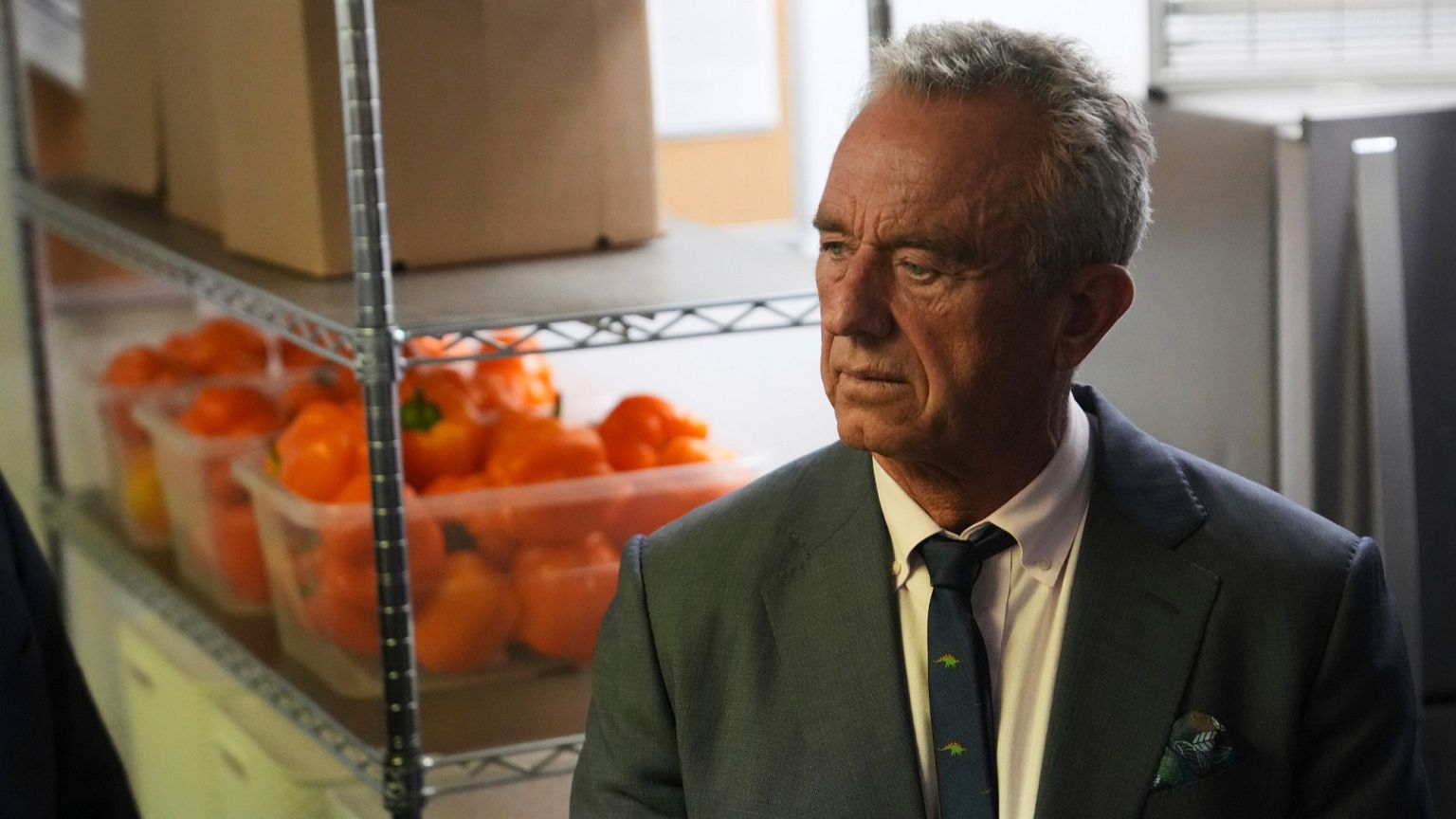 US health secretary Robert F. Kennedy Jr. tours a food distribution centre in the US on Tuesday, April 8, 2025.
