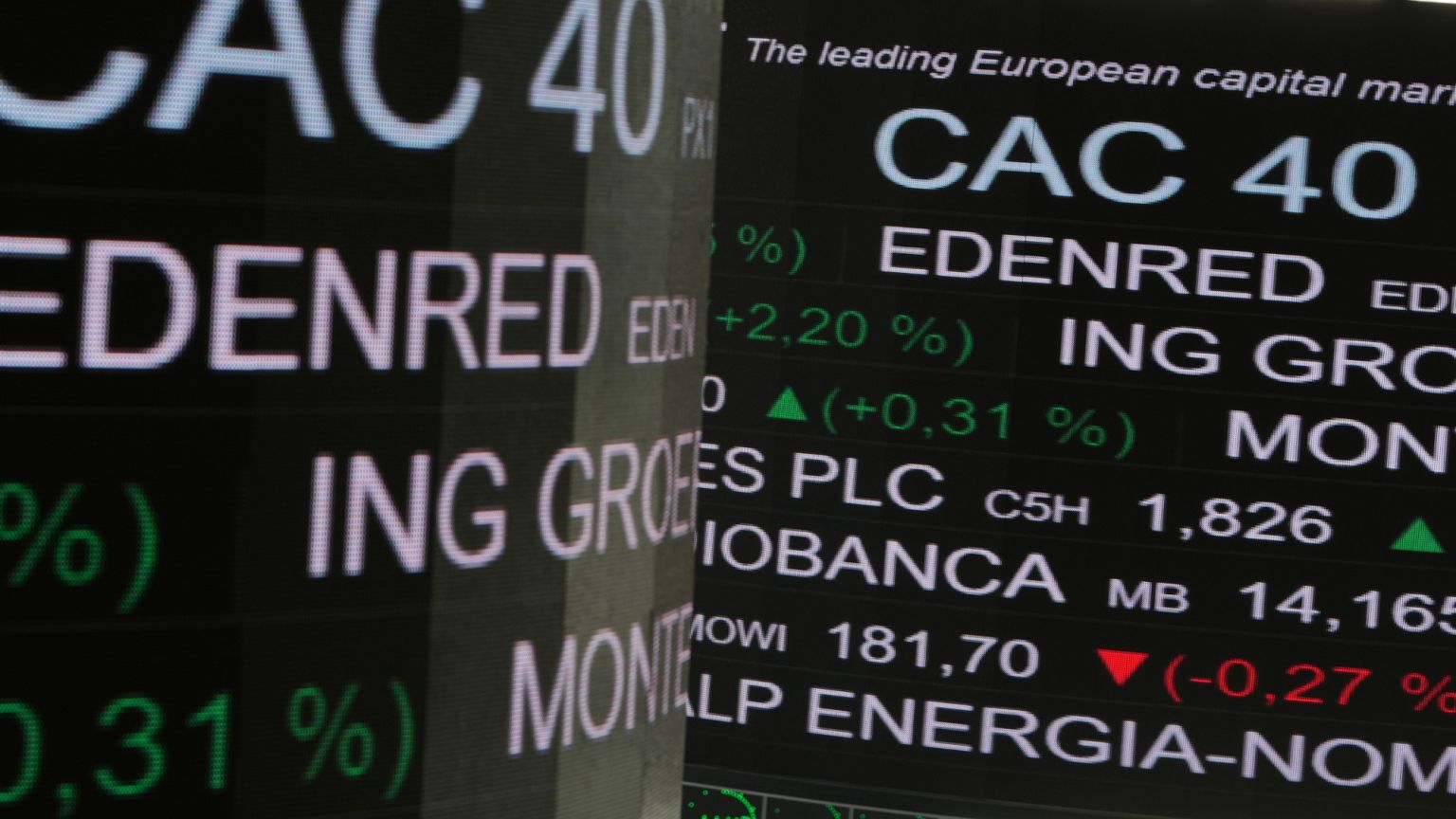 View of the market surveillance room of the Euronext France,Tuesday, April 8, 2025 the business district of La Defense, outside Paris. 8 April 2025.