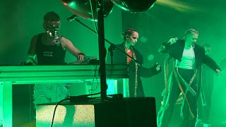 Swada and Niczos during a concert in the Warsaw club "Oczki" 