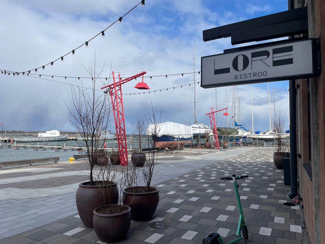 The Lore Bistro on the harbour at Noblessner