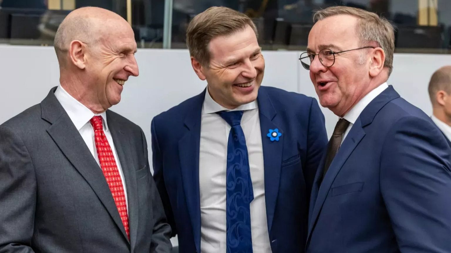 UK, Estonian and German defence ministers in Brussels