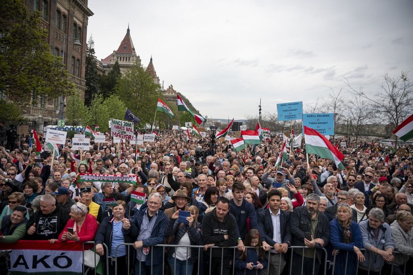 Manifestation de l'opposition, Budapest, le 13 avril 2025