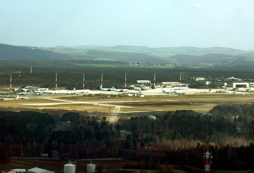 Der US-Luftwaffenstützpunkts Ramstein im Südwesten Deutschlands, aufgenommen am Sonntag, 6. April 2003.