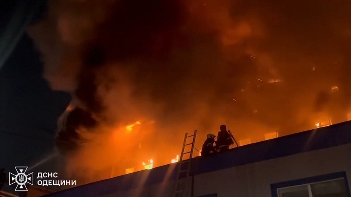 Au moins neuf personnes blessées par une attaque de drones sur la ville d'Odessa