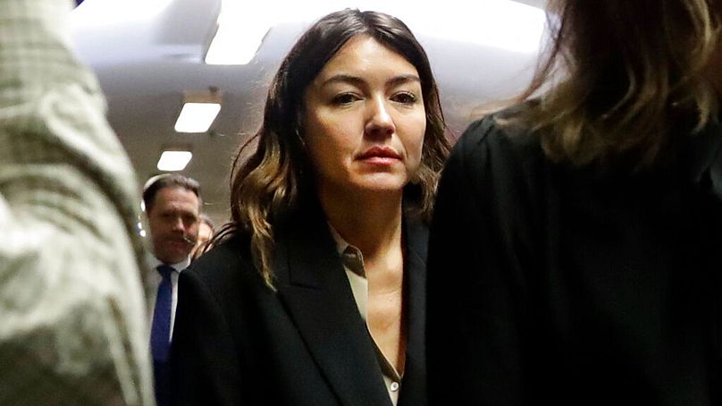 Miriam (Mimi) Haley llega a la corte en Nueva York en 2020.