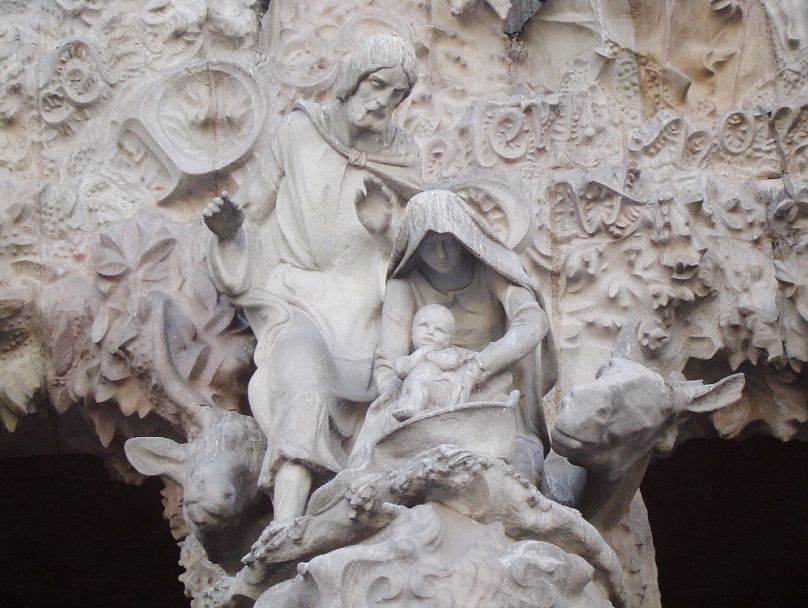 Jézus születése a Sagrada Família homlokzatán