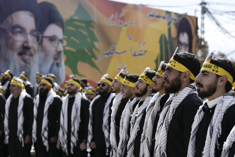 مراسم تشييع الأمين العام السابق لحزب الله، حسن نصرالله، في بيروت، لبنان، يوم الأحد 23 فبراير 2025.