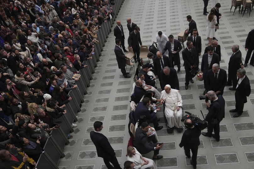 Papież podczas lutowej audiencji w Watykanie