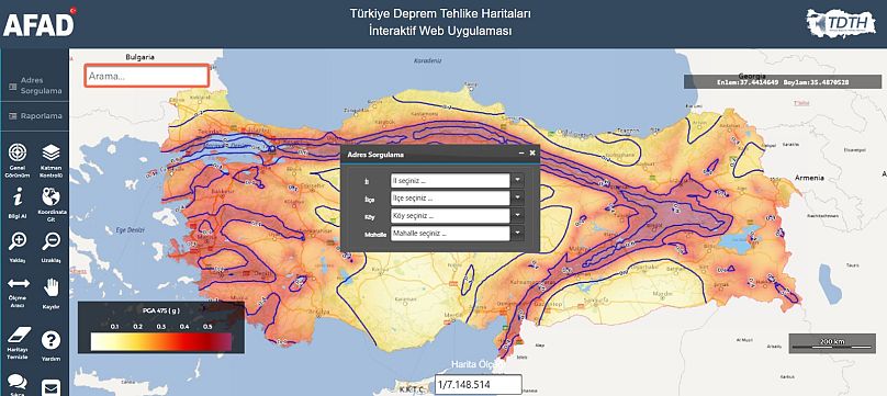 Türkiye Deprem Tehlike Haritası
