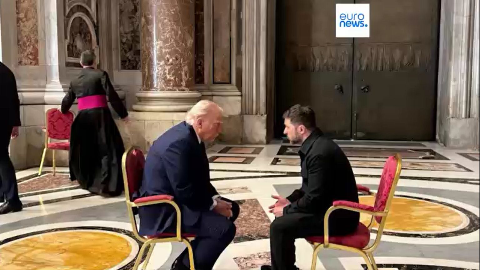 Trump és Zelenszkij rögtönzött találkozója 