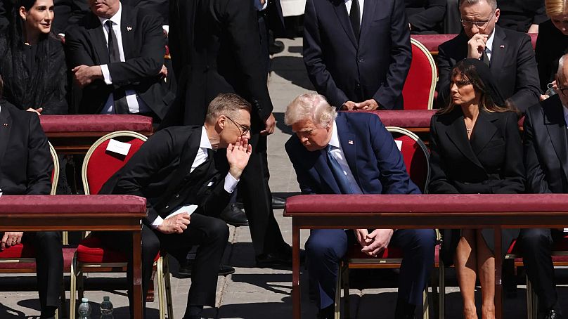 Stubb és Trump a pápa temetésén