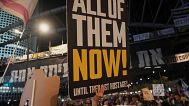 Placard calling for hostage release