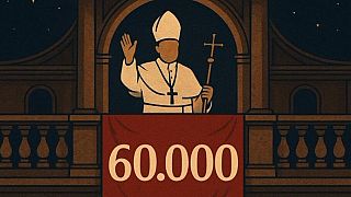 Screenshot of Instagram Fantapapa page with drawing of Pope and stating 60 thousand people subscribed to the game as of 28 April.