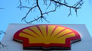 The Shell logo at a petrol station in London on Jan. 20, 2016.