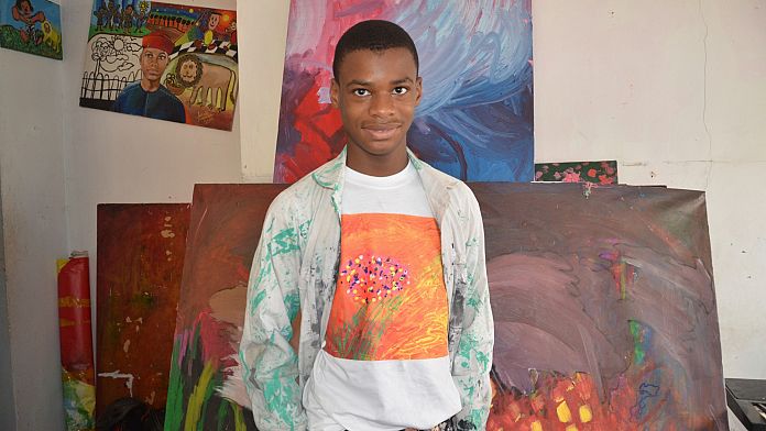 Nigerian autistic teen sets world painting record