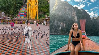 Iona (left) and Maddie (right) share their experiences of solo travel. 