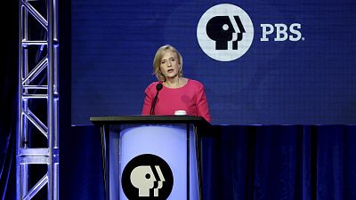 CEO of PBS Paula Kerger speaks during the PBS Executive Session at the Television Critics Association Winter Press Tour in California, 2 February, 2019
