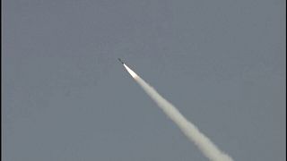  Wide of missile launching into the air. Exact location not given, Pakistan - 3 May 2025