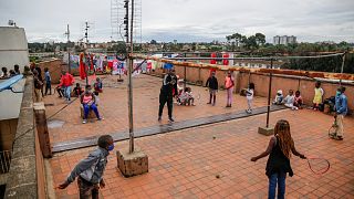 Blind young Kenyans learn soccer skills using Soundball device