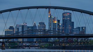 The skyline is pictured in Frankfurt, Germany, Wednesday, April 16, 2025.