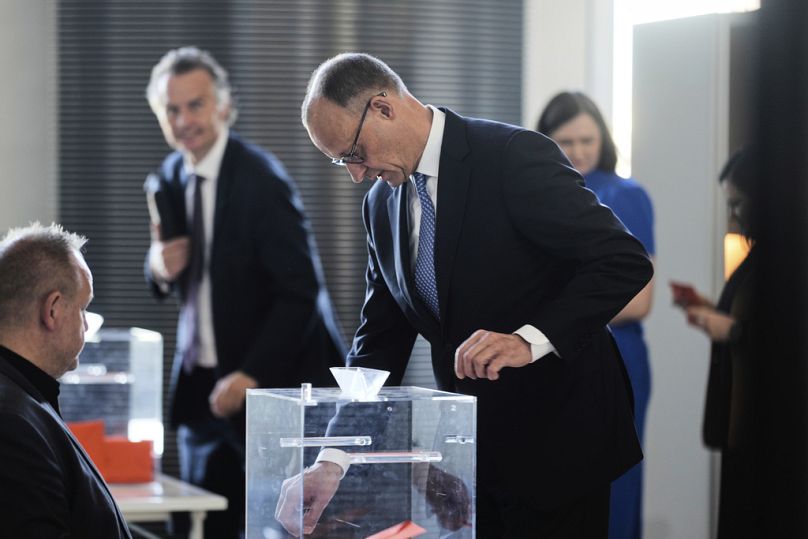 Friedrich Merz gibt seine Stimme ab, Dienstag, 6. Mai 2025.