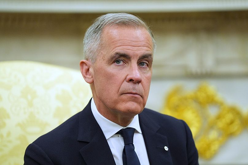 Premier Kanady Mark Carney podczas wizyty w Białym Domu