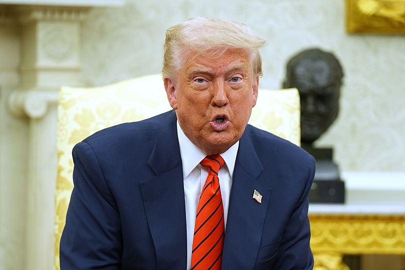 Prezydent USA Donald Trump podczas wizyty premiera Kanady w Białym Domu