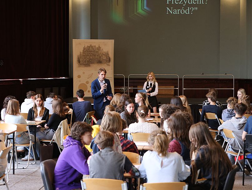 Konferencja Młodzi Głosują w I LO w Gdańsku, 29.04.2025 r.