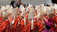 Cardinals attend a final Mass at St Peter's Basilica, before the conclave to elect a new pope, at the Vatican, 7 May 2025