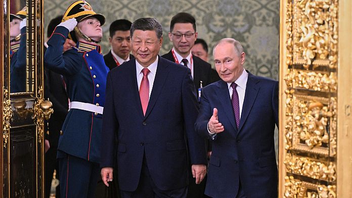 Vladimir Putin welcomes China's Xi Jinping in Moscow ahead of Victory Day