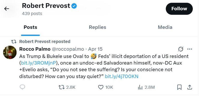 Papa Leão XIV Retweetou