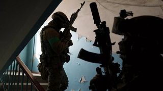 Ukrainian security service soldiers