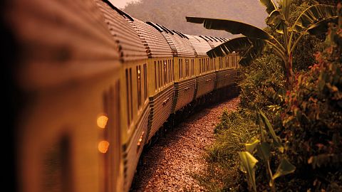 The Eastern & Oriental Express travelling through Malaysia. 