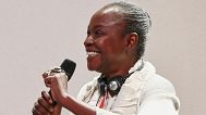 Cameroonian-born curator Koyo Kouoh at the New Africa-France Summit in Montpellier, France, Friday, Oct. 8, 2021