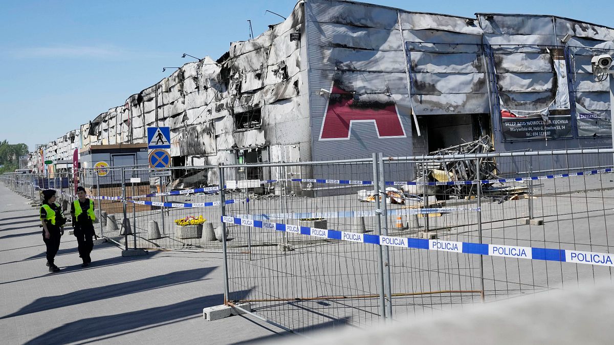 Poland blames Russia for arson attack on Warsaw shopping centre