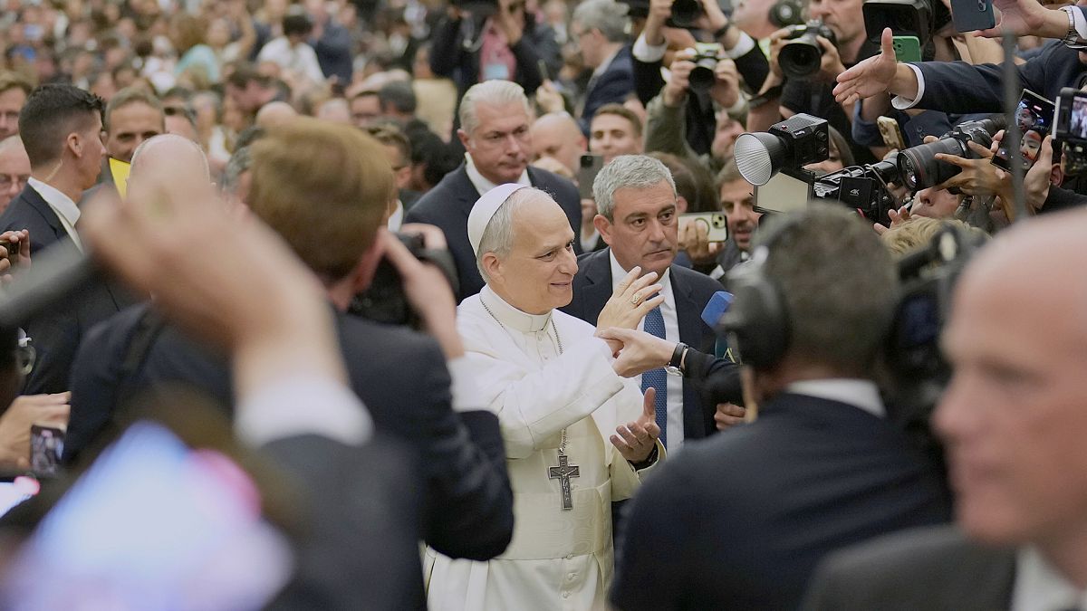 ‘Never give in to mediocrity,’ Pope Leo XIV tells the press
