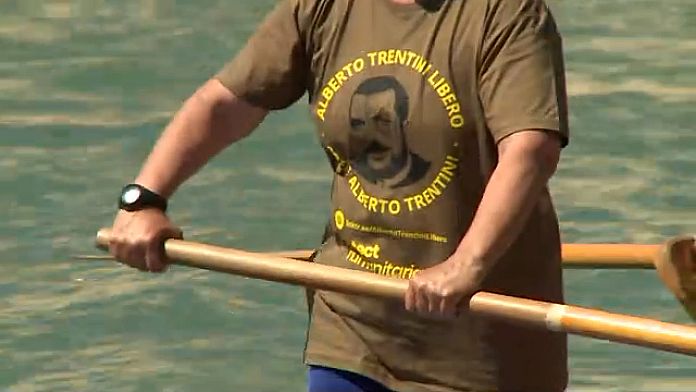 Venice protest calls for release of aid worker held in Venezuela