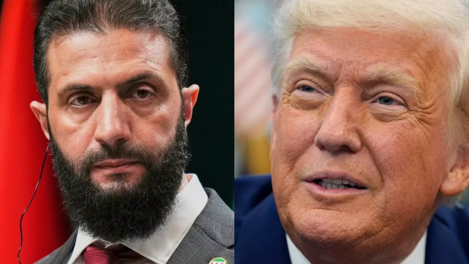 Président américain Donald Trump / Président intérimaire syrien Ahmad al-Sharaa