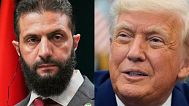 Il presidente degli Stati Uniti Donald Trump / Il presidente siriano ad interim Ahmad al-Sharaa 