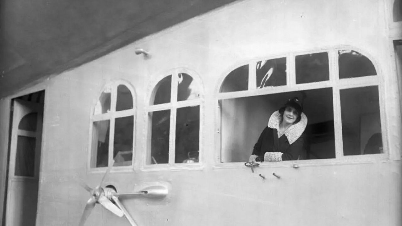 Lady Grace Marguerite Hay Drummond-Hay on the Graf Zeppelin
