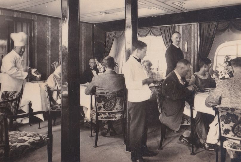 Sala de pasajeros del Graf Zeppelin.