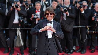 Tom Cruise a 'Mission: Impossible - Leszámolás' című film premierjén pózol a 78. nemzetközi filmfesztiválon, Cannes, Franciaország, 2025. május 14-én.