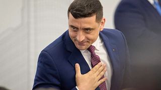 Romanian presidential candidate George Simion in Bucharest, days ahead of the second round of the presidential election redo, 13 May 2025