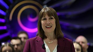 Britain's Chancellor of the Exchequer Rachel Reeves at the Rolls-Royce factory in Derby, England on Thursday, 15 May, 2025.