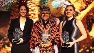 Award Winners - Operator, Chief Nixiwaka of the Yawanawá tribe and Maya Petrić