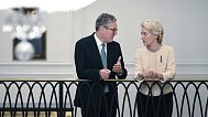 Keir Starmer brit miniszterelnök és Ursula von der Leyen, a Bizottság elnöke