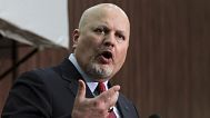 FILE - Karim Khan, International Criminal Court chief prosecutor, speaks during a news conference in Khartoum, 12 August 2021